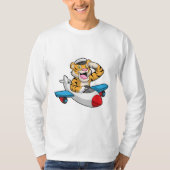 T-shirt Tiger comme pilote dans l'avion (Devant)