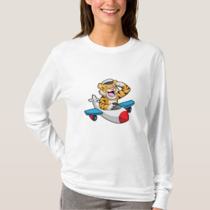T-shirt Tiger comme pilote dans l'avion