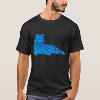 T-shirt TIGER COREY Années 80 SALLE DE DETENTE BLEU TIGRE