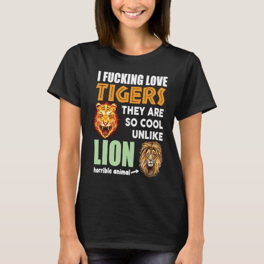 T-shirt Tiger Dark Humor Sarcastic Weird Oddly Specific C (Devant)