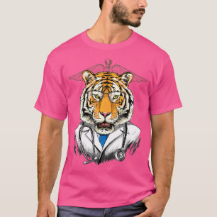 T-shirt Tiger Doctor Vet Vétérinaire Amoureux des animaux