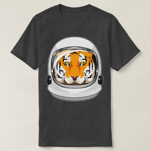 T-shirt Tiger en astronaute avec casque (Design devant)