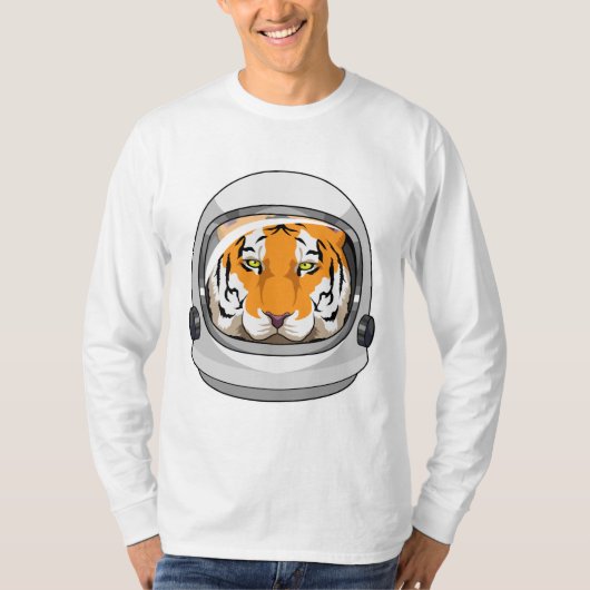 T-shirt Tiger en astronaute avec casque (Devant)
