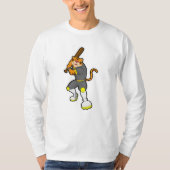 T-shirt Tiger en baseball avec batte de baseball (Devant)