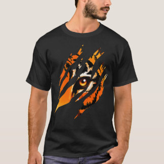 T-shirt Tiger Eye Safari Zoo Faune Animal Zookeeper Cos