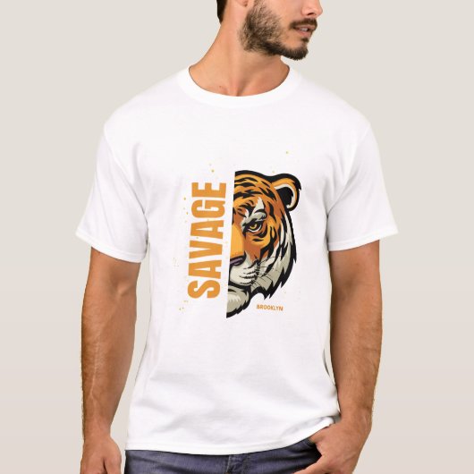 T-shirt Tiger Eyes Full Of Fire (Devant)