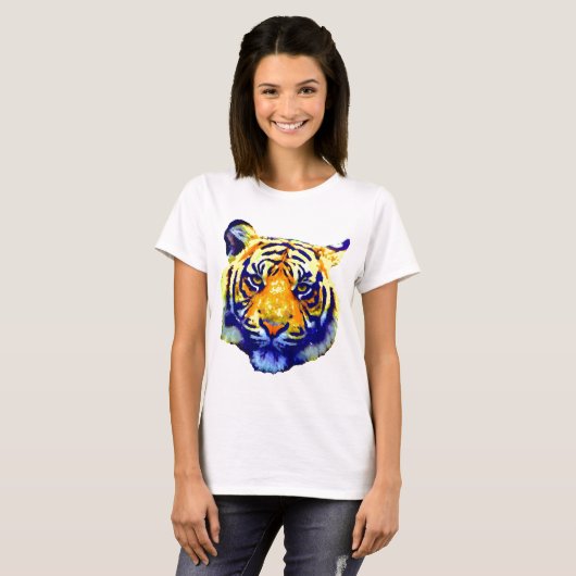 T-shirt Tiger Eyes Pop Art (Devant entier)
