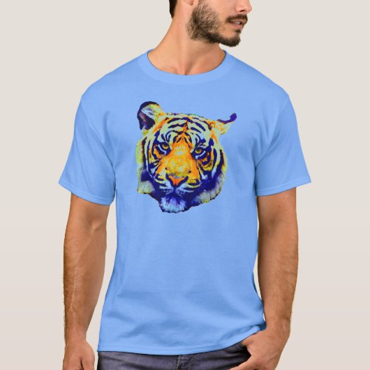 T-shirt Tiger Eyes Pop Art (Devant)