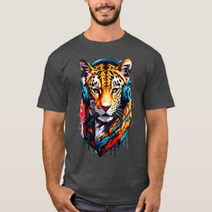 T-shirt Tiger Face cadeau amoureux tête