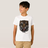 T-shirt Tiger face (conception de signature) (Devant entier)