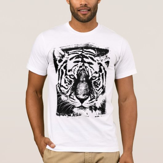 T-shirt Tiger Face Élégante Bella+Canvas Manche Courte (Devant)
