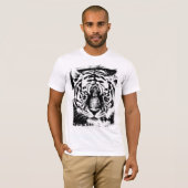 T-shirt Tiger Face Élégante Bella+Canvas Manche Courte (Devant entier)