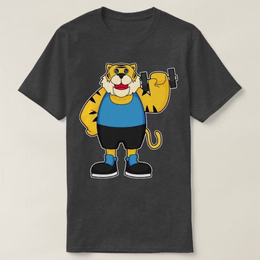 T-shirt Tiger Fitness Dumbbell (Design devant)