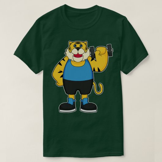T-shirt Tiger Fitness Dumbbell (Design devant)