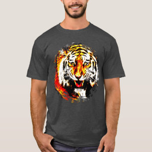 T-shirt Tiger Head Moderne Elégant Modèle tendance