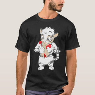T-shirt Tiger Heart Arrow Valentines Day Zoo Animal Wildli