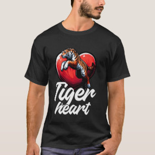 T-shirt Tiger Heart Wild Amoureux des animaux Wildlife Pla
