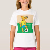T-shirt Tiger Jouer au football (Devant)
