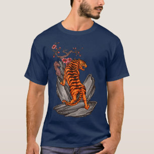 T-shirt Tiger Lover Japonais Sakura Fleur de cerisier