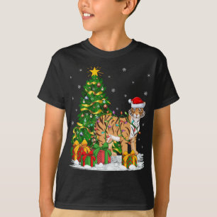 T-shirt Tiger Lover Xmas Famille Correspondant Père Noël F