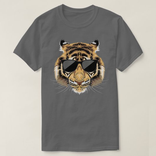T-shirt Tiger Lunettes de soleil Zoologiste Zookeeper Safa (Design devant)