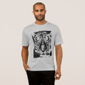 T-shirt Tiger Mens Activewear Sport-Tek Concurrent Silver (Devant entier)