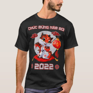 T-shirt Tiger mignon Chuc Mung Nam Moi Nouvel An vietnamie