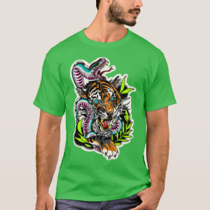 T-shirt Tiger Neo tatouage traditionnel