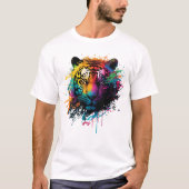T-shirt Tiger Neon Enk Splash (Devant)