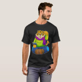 T-shirt Tiger Nerd avec Livre (Devant entier)