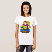 T-shirt Tiger Nerd avec Livre (Devant entier)