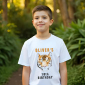 T-shirt Tiger Nom de la tête Anniversaire Fête Invité d'ho