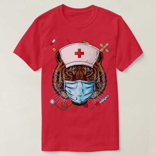 T-shirt Tiger Nurse RN Funny ER Nursing School Graduation (Design devant)