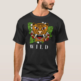 T-shirt Tiger Old School American traditionnel tatouage Ar