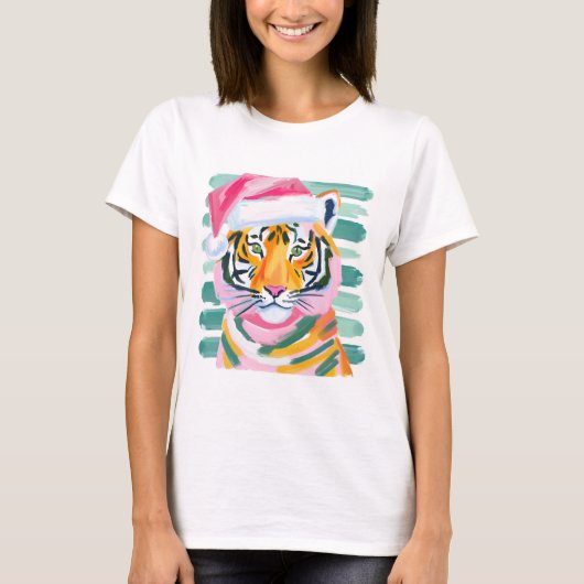 T-shirt Tiger pour cadeau de Noël (Devant)
