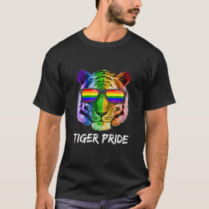 T-shirt Tiger Rainbow Glasses Fierté Wild Funny LGBT Equal