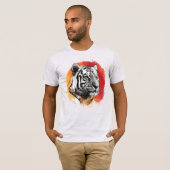T-shirt Tiger symbol of courage. (Devant entier)