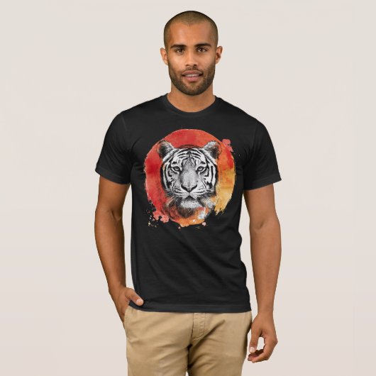 T-shirt Tiger symbol of courage (Devant entier)