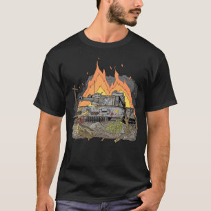 T-shirt Tiger Tank En Combat 2ème guerre mondiale Panzer A