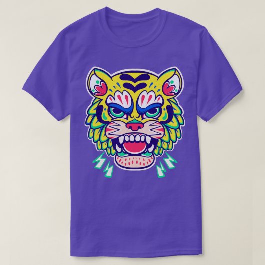 T-shirt Tiger Tattoo Face (Design devant)