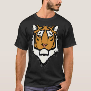 T-shirt Tiger Tête Face Gros Chats Imprimer Predator Motif