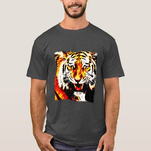 T-shirt Tiger Tiger Head Moderne Modèle élégant (Devant)