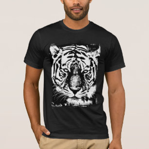 T-shirt Tiger Tiger Mens Bella+Canvas Manches courtes Noir