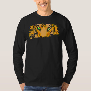 T-shirt Tiger Tiger Tiger Green Eyes Faune Wilderness Pred