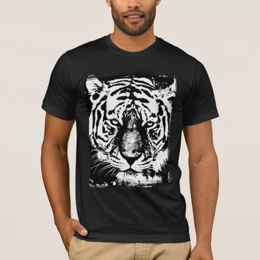 T-shirt Tiger Visage Hommes Bella+Canvas Manches courtes N (Devant)