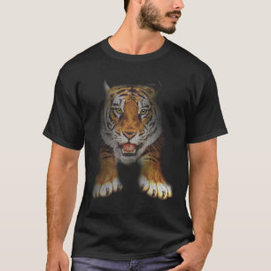 T-shirt Tiger Visage Tiger Tête Face Vintage Amoureux Chat