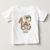 T-shirt Tiger Wild One 1st Birthday Boy (Devant)