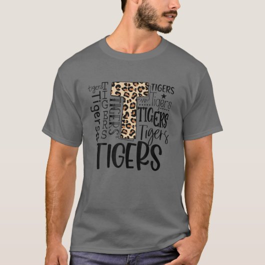 T-shirt Tigers École Ventilateur Sport Équipe Esprit Masco (Devant)
