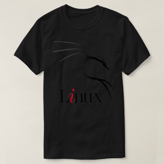 T-shirt Tigline Kali Linux avec Black Dragon Open Source (Design devant)