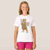 T-shirt Tigre à la peinture avec peinture et pinceau (Devant entier)